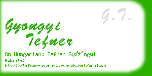 gyongyi tefner business card